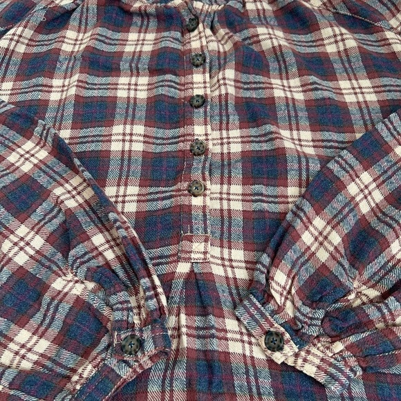 Free People Northern Bound Plaid Blouse - Picture 8 of 8